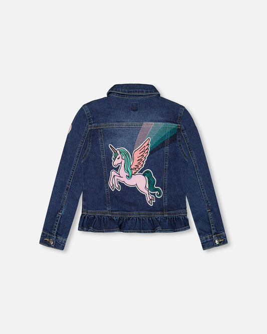 Boutique Petites Fleurs - Veste en denim Ma licorne d'argent G20G50 - Deux par Deux