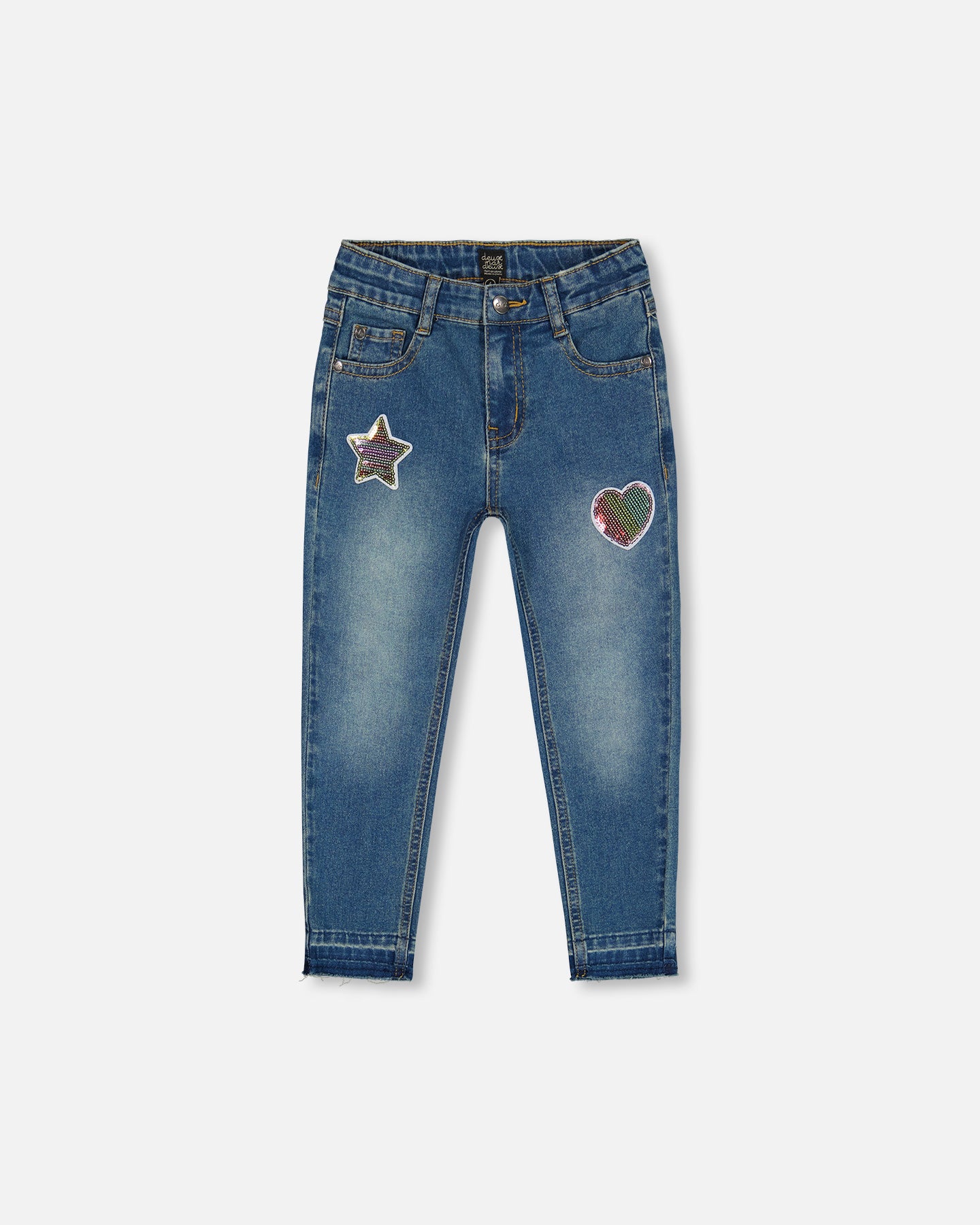 Boutique Petites Fleurs - Jeans Collection Étoiles, Arc en ciel et Coeurs G20L21 - Deux par Deux