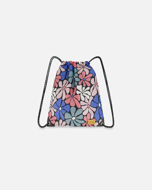 Boutique Petites Fleurs - Sac À Cordon Imprimé Fleurs Rétro G20ZSC_006 - Deux par Deux