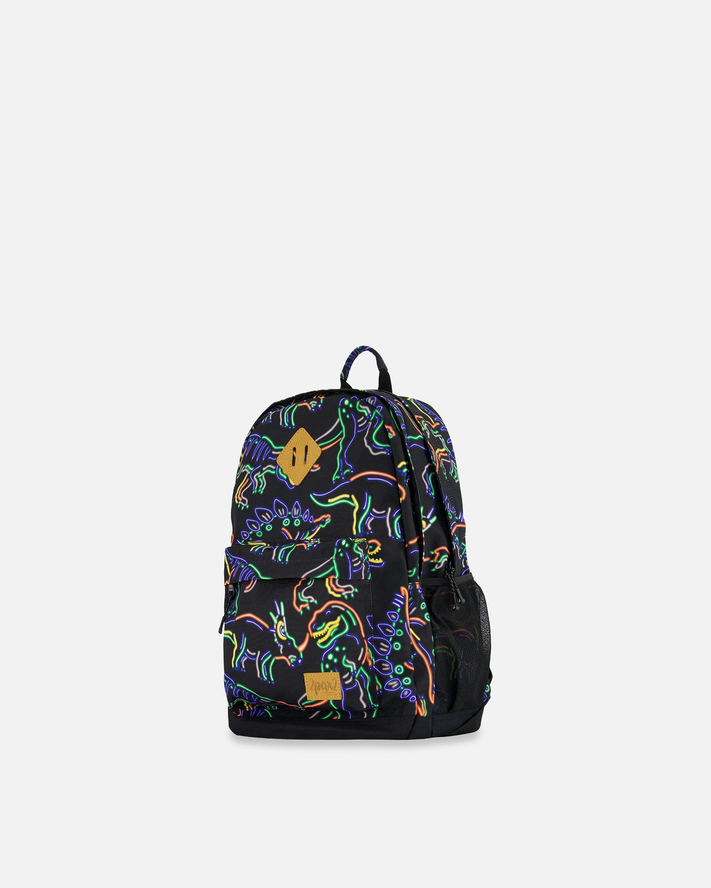 Boutique Petites Fleurs - Sac À Dos Noir Imprimé Dinosaures Néon - 18L/ G20ZSD_019 - Deux par Deux