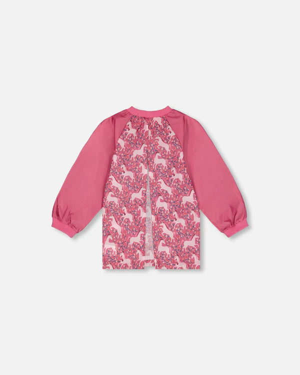 Boutique Petites Fleurs - Tablier D'école Imprimé Rose Avec Licornes - Deux par Deux