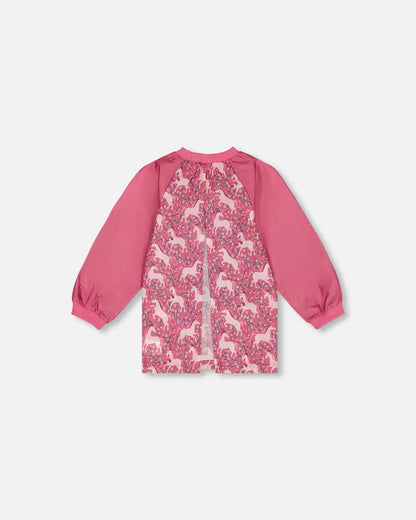 Boutique Petites Fleurs - Tablier D'école Imprimé Rose Avec Licornes - Deux par Deux