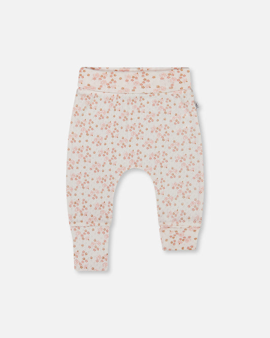 Pantalon évolutif à motifs fleurs roses pour bébé G30A20 (à venir)