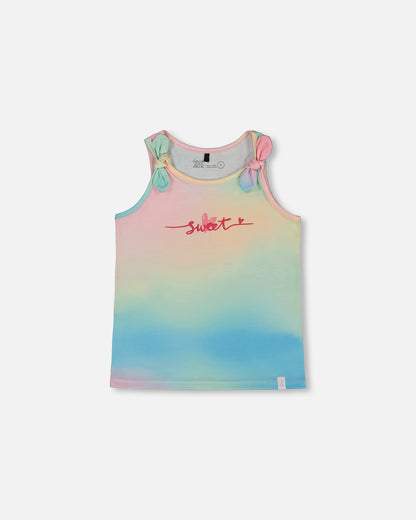 Camisole avec nœuds en tie-dye multicolore G30K73 (à venir)