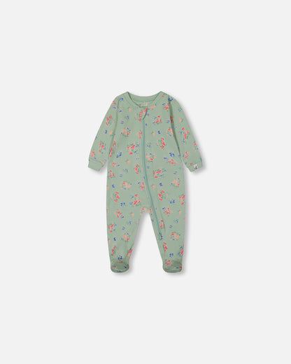 Pyjama petites fleurs roses et bleues pour bébé G30PA40 (à venir)