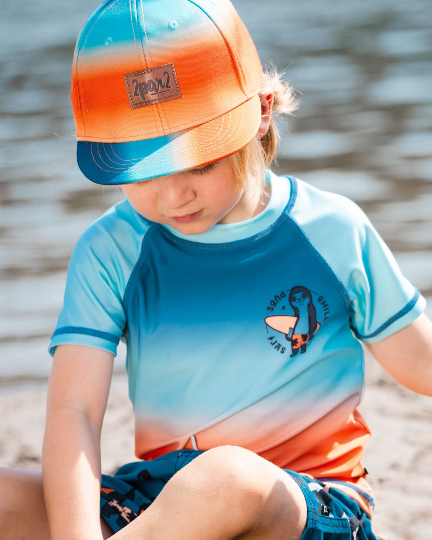 Casquette imprimée bleu marine, turquoise et orange G30VBC (à venir)