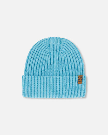 Tuque en tricot mi-saison Bleue G30Wt24