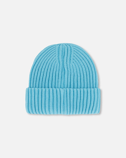 Tuque en tricot mi-saison Bleue G30Wt24