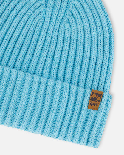 Tuque en tricot mi-saison Bleue G30Wt24