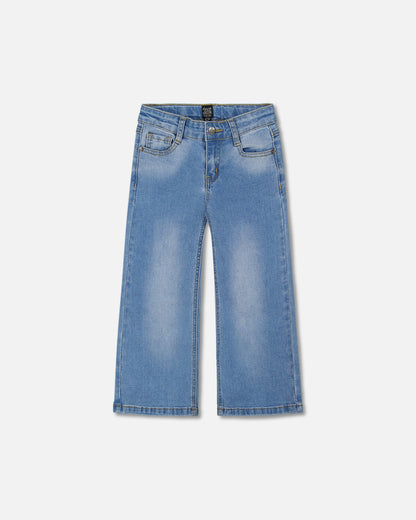 Jean à jambes larges bleu denim G30YG20 (à venir)