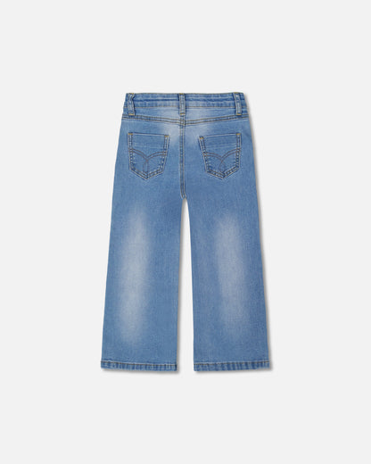 Jean à jambes larges bleu denim G30YG20 (à venir)