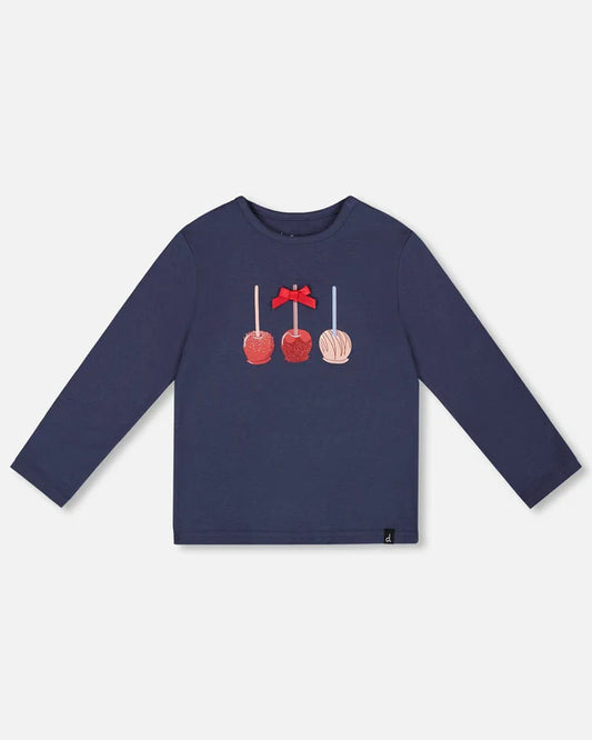 T-shirt marine tartes aux pommes H20I70