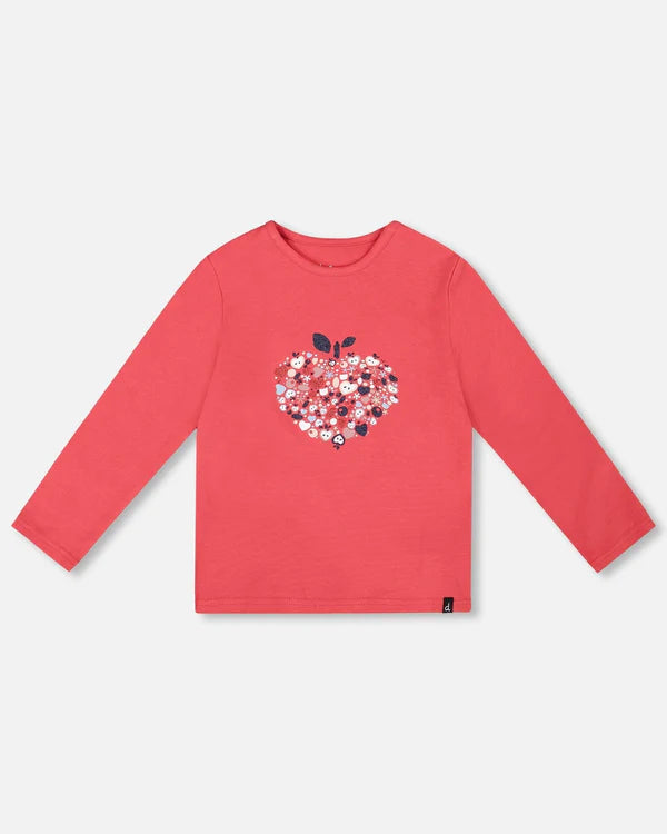 T-shirt rouge tartes aux pommes H20I70
