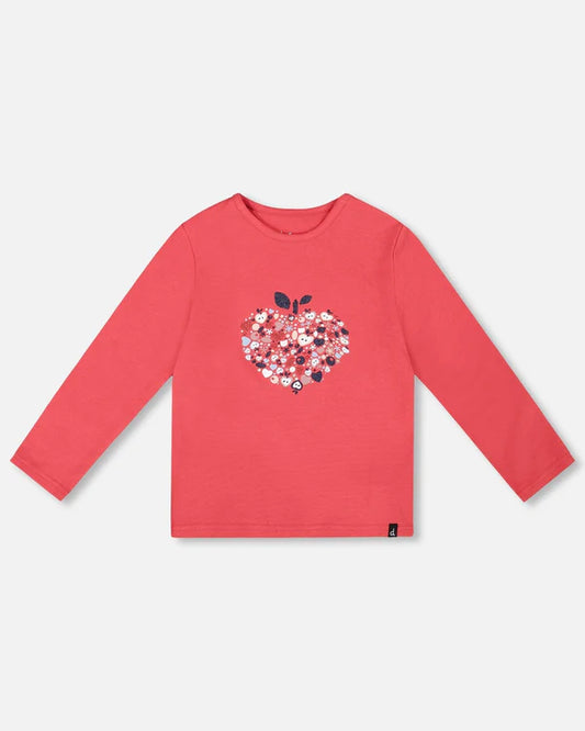 T-shirt rouge tartes aux pommes H20I70