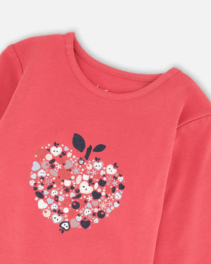 T-shirt rouge tartes aux pommes H20I70