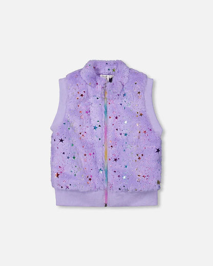 Veste sans manche en fausse fourrure On va danser H20N30