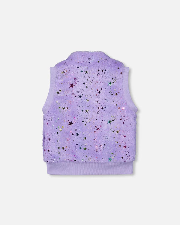 Veste sans manche en fausse fourrure On va danser H20N30