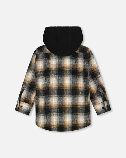 Chemise à carreau à capuchon H20U19