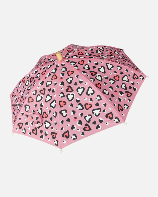 Parapluie rose à cœurs H30WPR