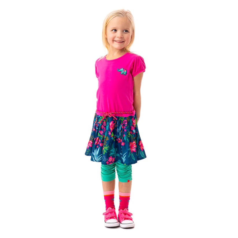 Boutique Petites Fleurs/ Robe fushia Jungle asiatique S2402-01/ Nano collection