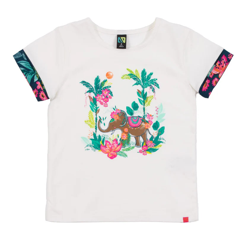 T-shirt ivoire Jungle asiatique S2402-07