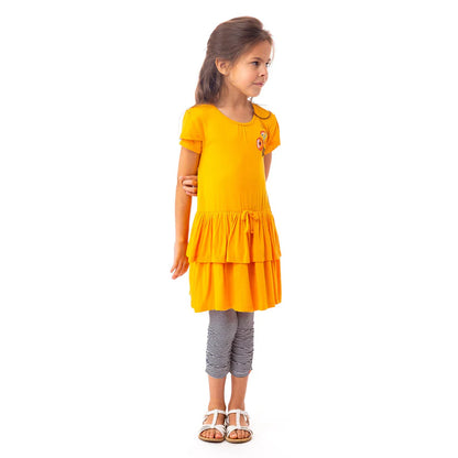 Robe mangue Pique-nique au soleil S2404-08