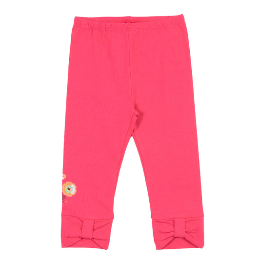 Boutique Petites Fleurs/ Legging 3/4 rose fraisinette Pique-nique au soleil S2404-127/ Nano collection