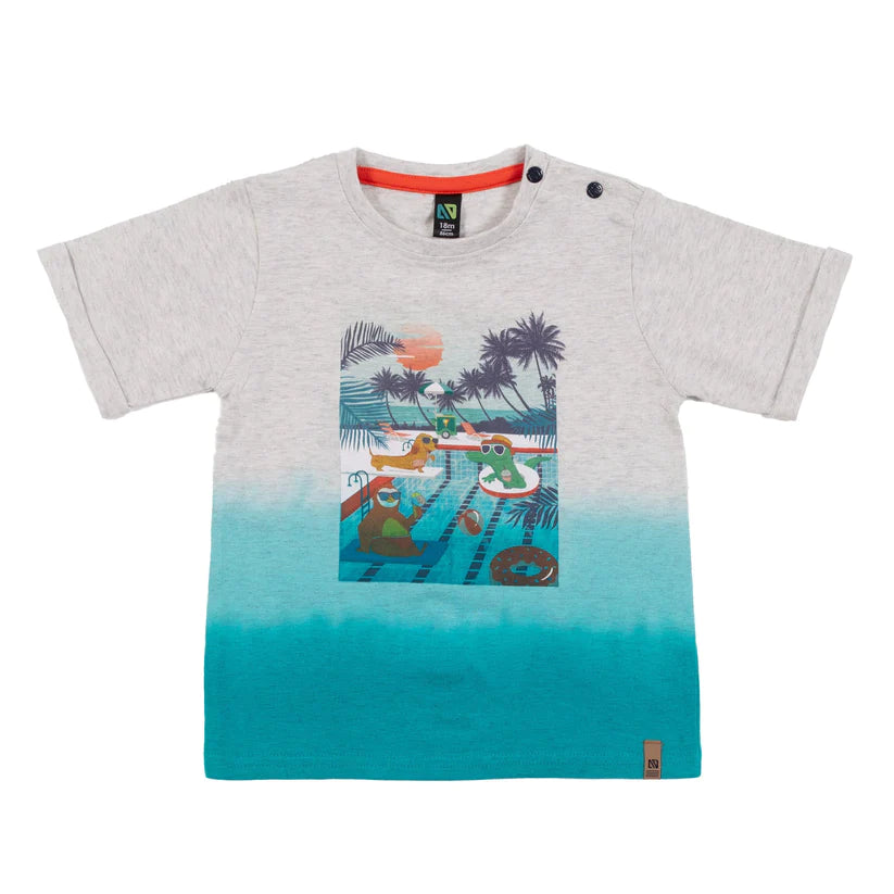 Boutique Petites Fleurs/ T-shirt pour bébé Un été à la piscine S2453-06/ Nano collection