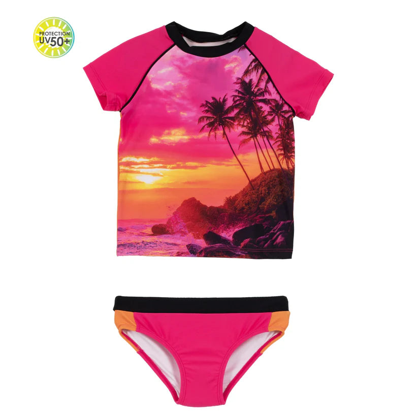 Boutique Petites Fleurs/ Maillot uv 2 pièces couché de soleil S24S36-02/ Nano collection