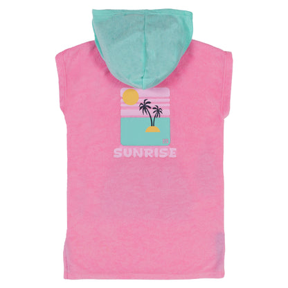 Boutique Petites Fleurs/ Poncho de plage Rose S25BP600/ Nano collection