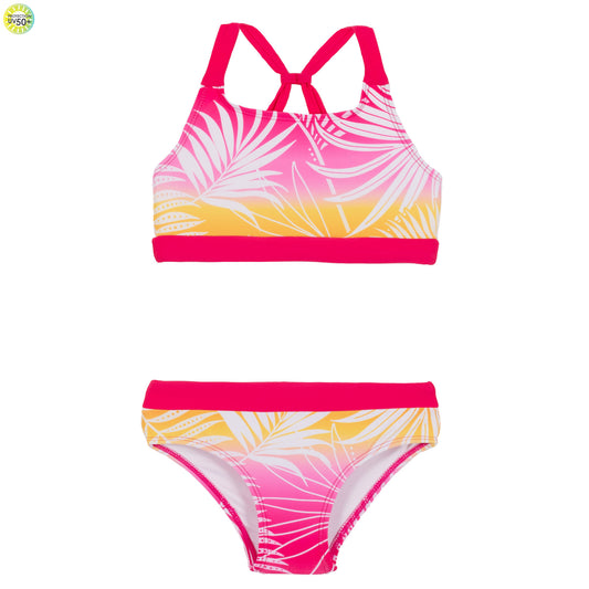 Boutique Petites Fleurs/ Maillot UV deux-pièces pour fillette fushia S25S12-01/ Nano collection