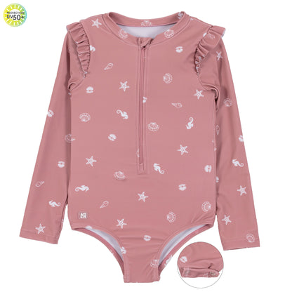 Boutique Petites Fleurs/ Combinaison maillot pour bébé coquillage S25S30/ Nano collection