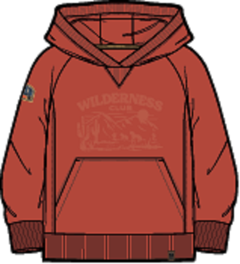 Chandail à capuchon L'ouest sauvage S2603-04 (prévente)