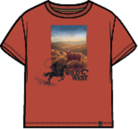 T-shirt Rouge L'ouest sauvage S2603-06 (prévente)