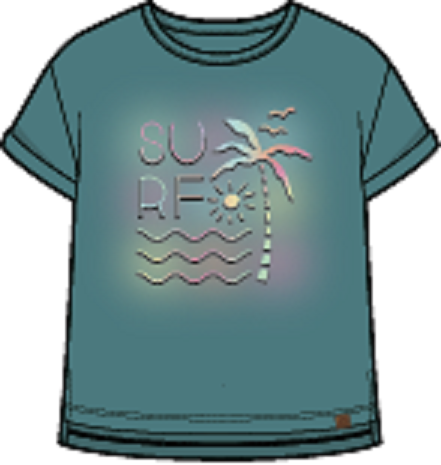 T-shirt sarcelle ALOHA S2604-09 (prévente)