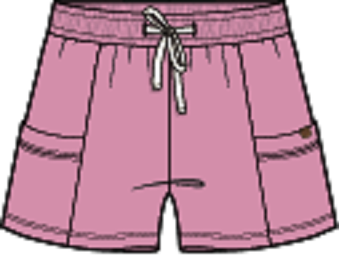 Short rose ALOHA S2604-11 (prévente)