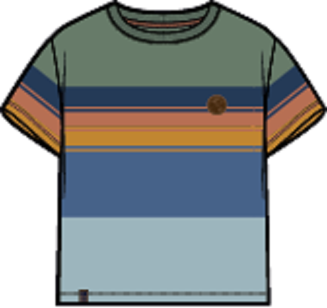 T-shirt rayé Tout terrain S2605-03 (prévente)