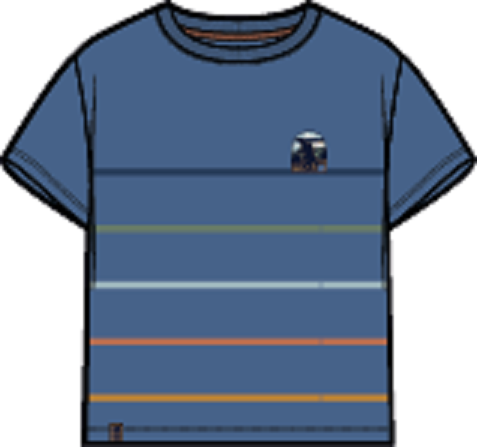 T-shirt bleu Tout terrain S2605-10 (prévente)