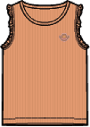 Camisole Orange Le club des cowgirls S2606-11 (prévente)