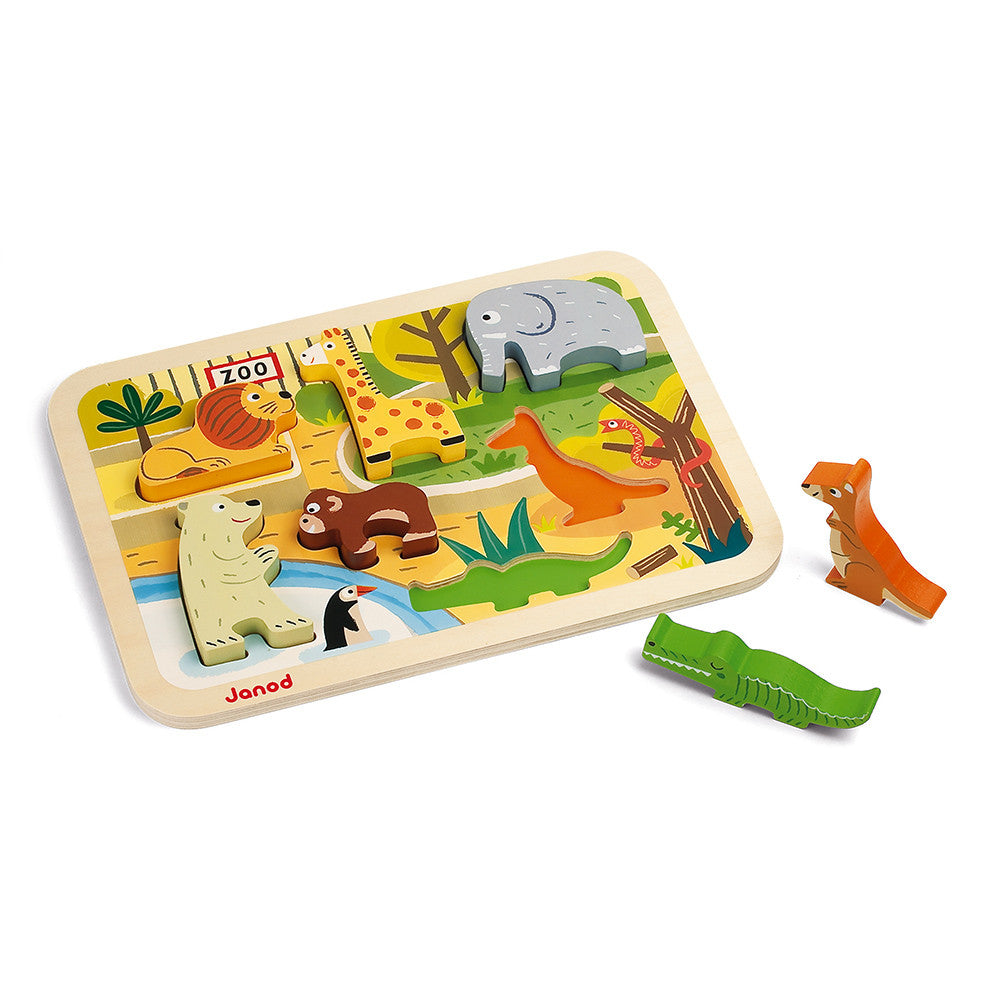 Boutique Petites Fleurs - Casse-tête en bois  ZOO Janod / puzzle chunky