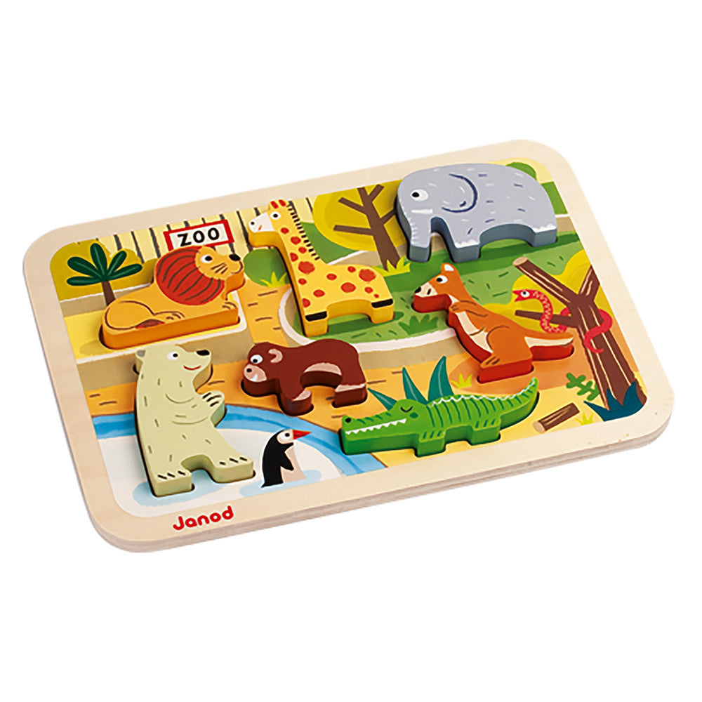 Boutique Petites Fleurs - Casse-tête en bois  ZOO Janod / puzzle chunky