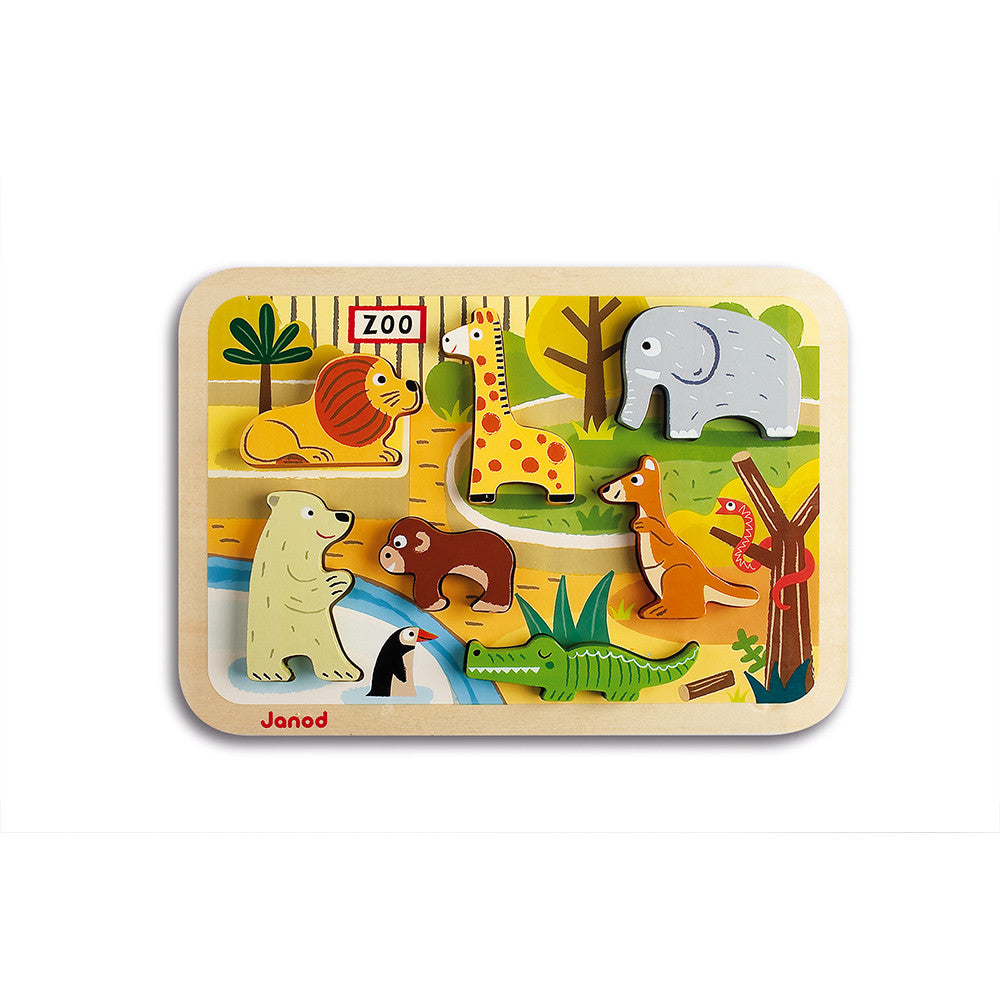 Boutique Petites Fleurs - Casse-tête en bois  ZOO Janod / puzzle chunky