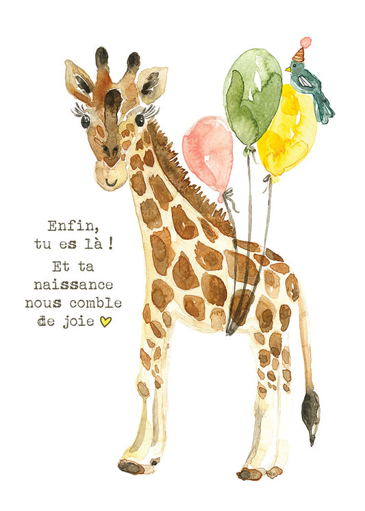 Carte de souhait  Naissance  Modèle Gisèle