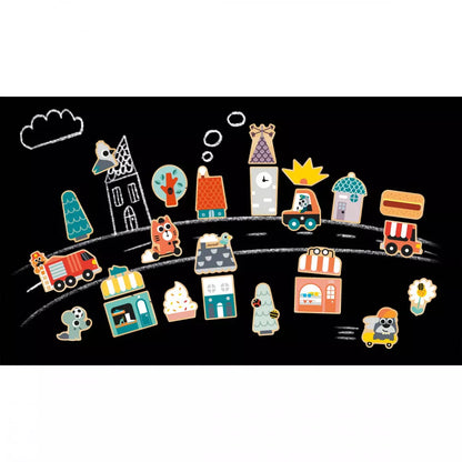 Boutique Petites Fleurs - Magnets Ville 24 pièces Janod