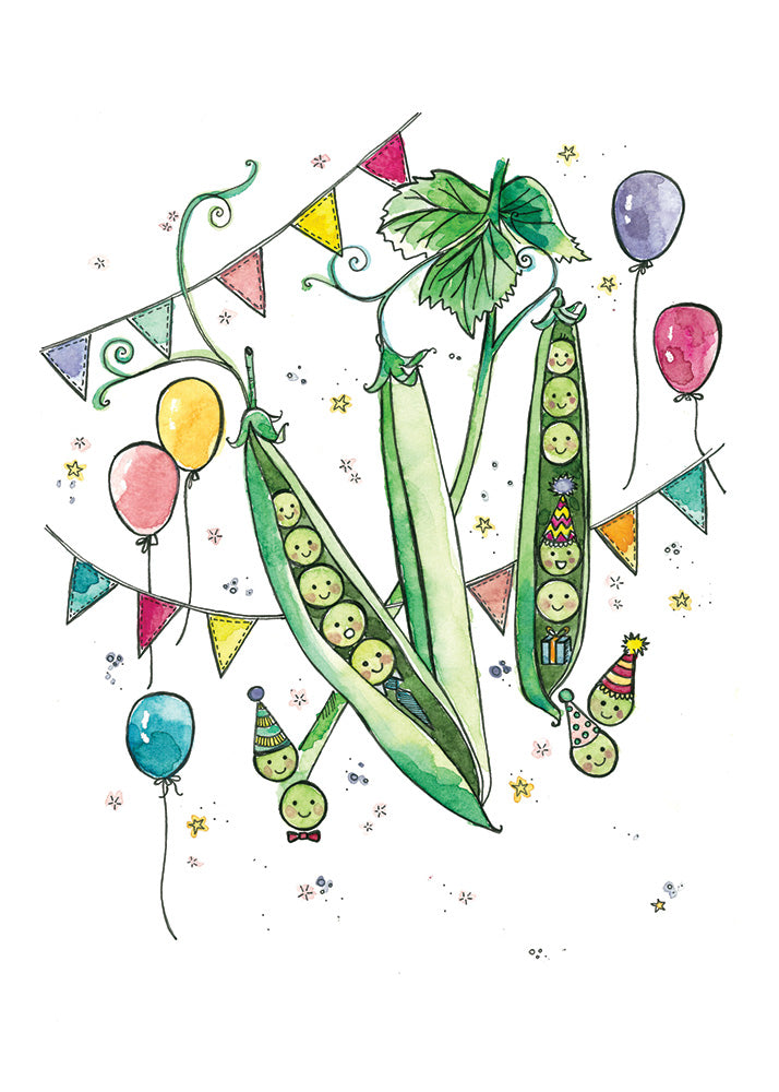 Carte de souhait  Naissance  Modèle Petit pois