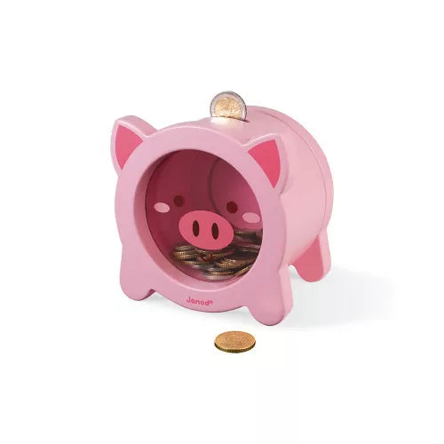 Boutique Petites Fleurs - Tirelire Cochon (en bois) de Janod