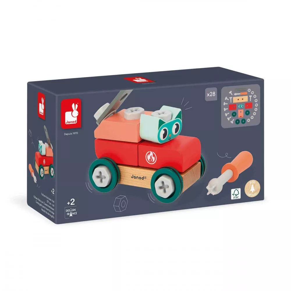 Boutique Petites Fleurs - Voiture Chat  Brico'kids à Construire Janod