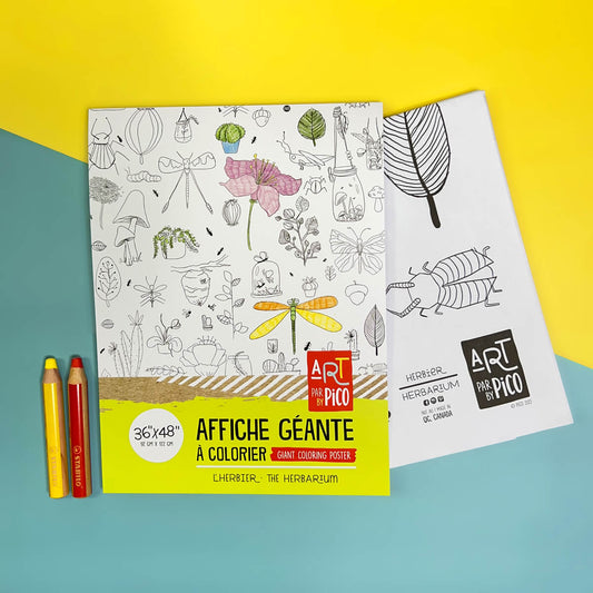 Boutique Petites Fleurs - Coloriage Géant - L'herbier pico-504 - Picotatoo