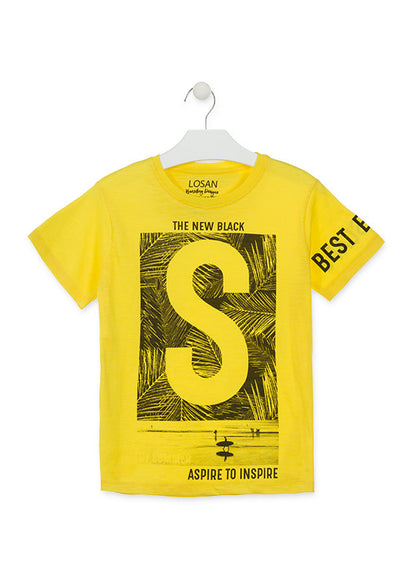 Tshirt yellow Aspire to inspire 913-1000