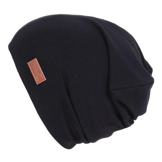 Tuque en Jersey Noire BTU210